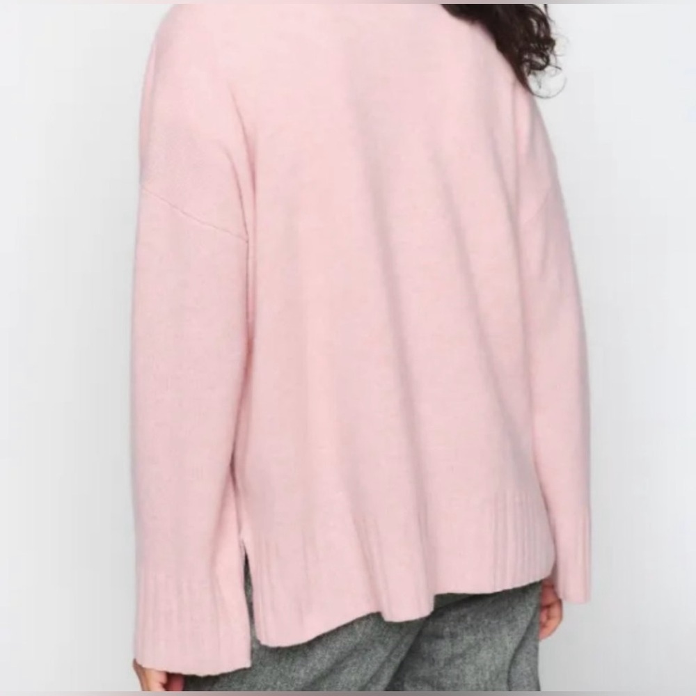 New! Reformation Otto Regenerative Wool Polo Sweater Soft Pink Sweater 🌸 XL - Picture 6 of 15